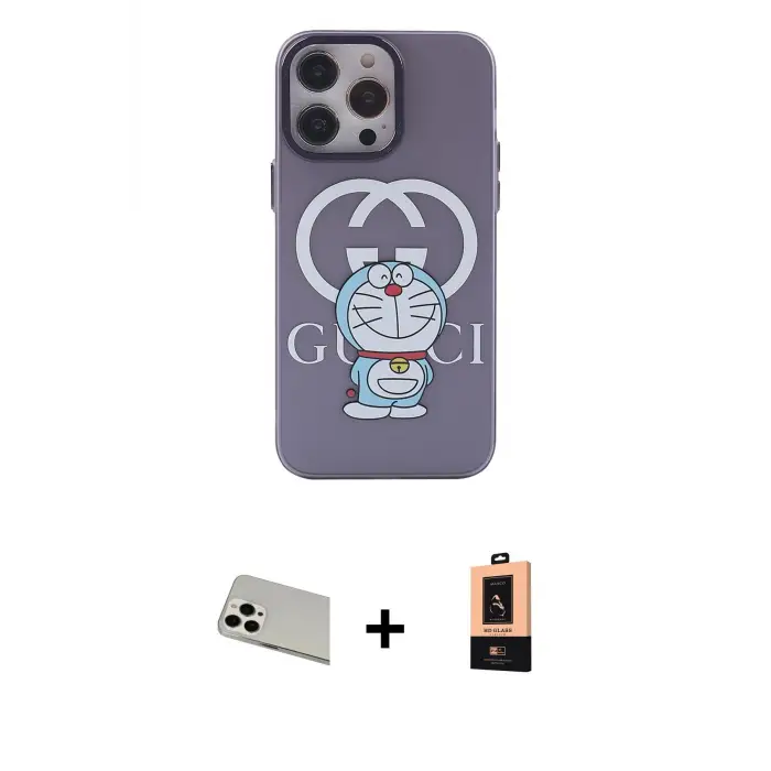 ieg™ iPhone 13 Pro Max Kılıf Zirve Form Özel Seri - Şeffaf Maxco Cam Ekran Koruyucu + Rainbow Kamera Lens Koruma Cam - BZ