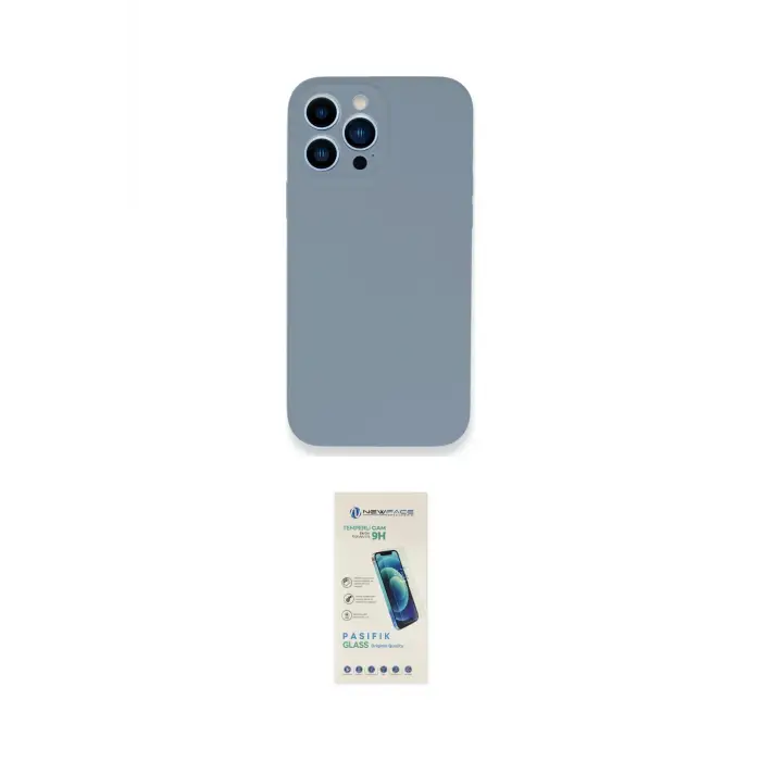 ieg™ iPhone 13 Pro Max Kılıf Zirve Modern Özel Seri - Şeffaf Pasifik Cam Ekran Koruyucu