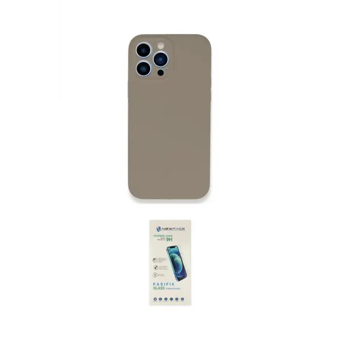 ieg™ iPhone 13 Pro Max Kılıf Zirve Modern Özel Seri - Şeffaf Pasifik Cam Ekran Koruyucu