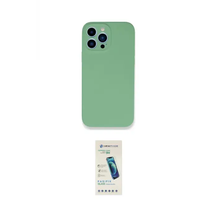 ieg™ iPhone 13 Pro Max Kılıf Zirve Modern Özel Seri - Şeffaf Pasifik Cam Ekran Koruyucu