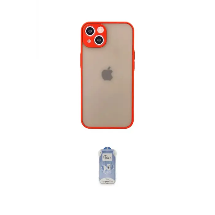 ieg™ iPhone 14 Kılıf Ahenk Çizgi Serisi - Siyah Joko Magic 5D Cam