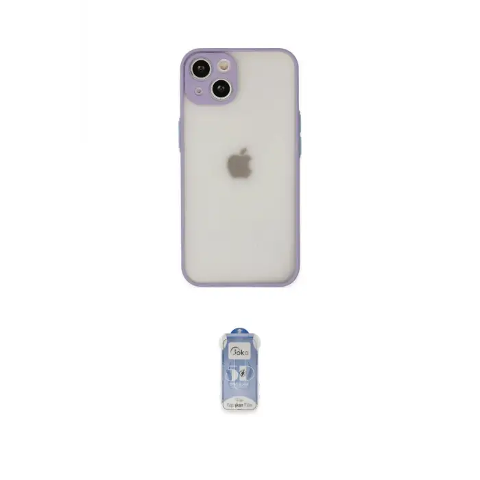 ieg™ iPhone 14 Kılıf Ahenk Çizgi Serisi - Siyah Joko Magic 5D Cam
