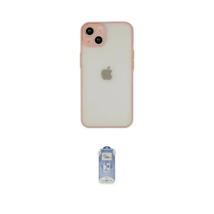 ieg™ iPhone 14 Kılıf Ahenk Çizgi Serisi - Siyah Joko Magic 5D Cam