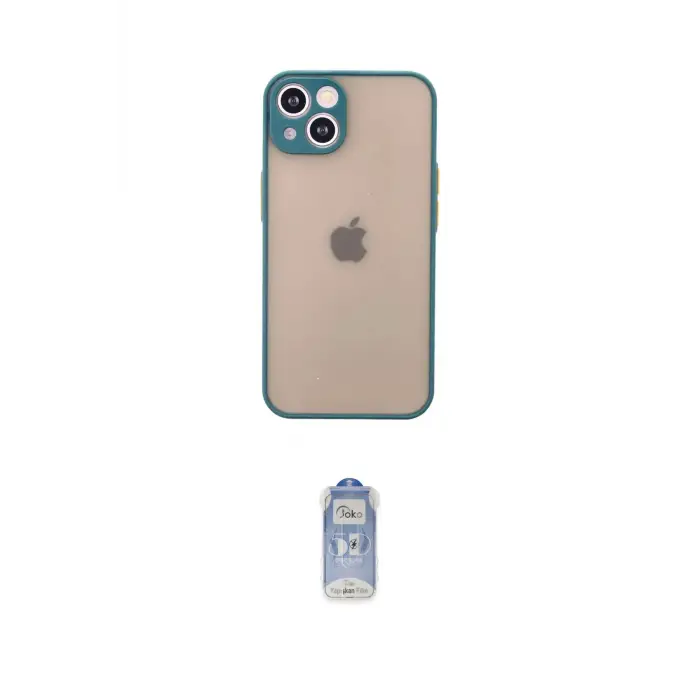 ieg™ iPhone 14 Kılıf Ahenk Çizgi Serisi - Siyah Joko Magic 5D Cam