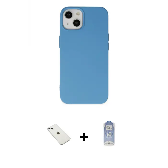 ieg™ iPhone 14 Kılıf Ahenk Serisi - Siyah Joko Magic 5D Cam + Diamond Kamera Lens - SABE