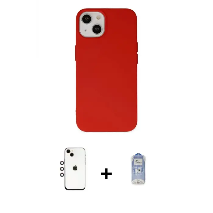 ieg™ iPhone 14 Kılıf Ahenk Serisi - Siyah Joko Magic 5D Cam + Shine Kamera Lens - GI