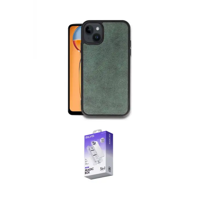 ieg™ iPhone 14 Kılıf Kıvılcım Işık Serisi - Siyah Bilvis 5in1 3D Magic Cam Ekran Koruyucu