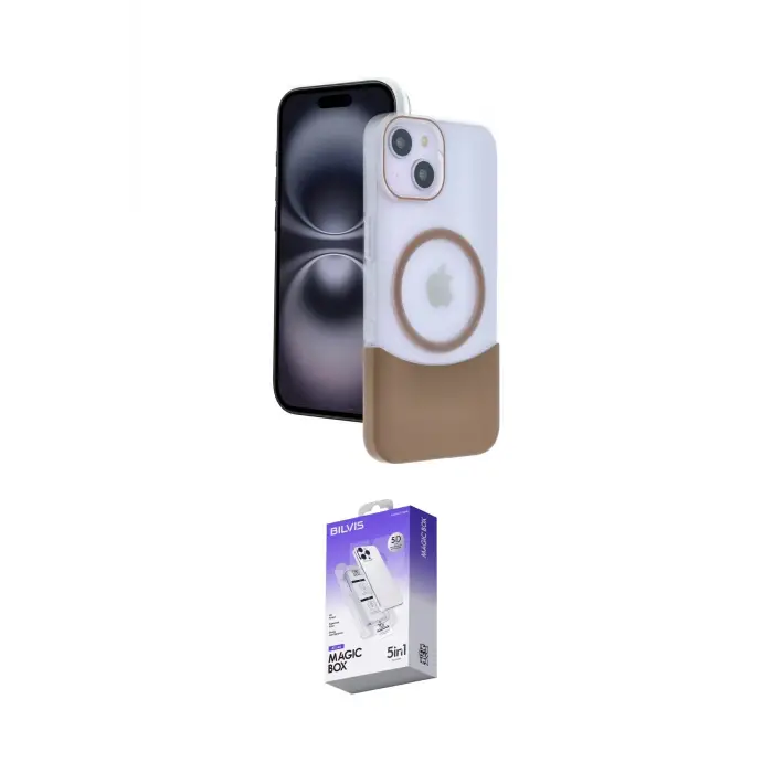 ieg™ iPhone 14 Kılıf Kozmos Form Özel Seri - Siyah Bilvis 5in1 3D Magic Cam Ekran Koruyucu