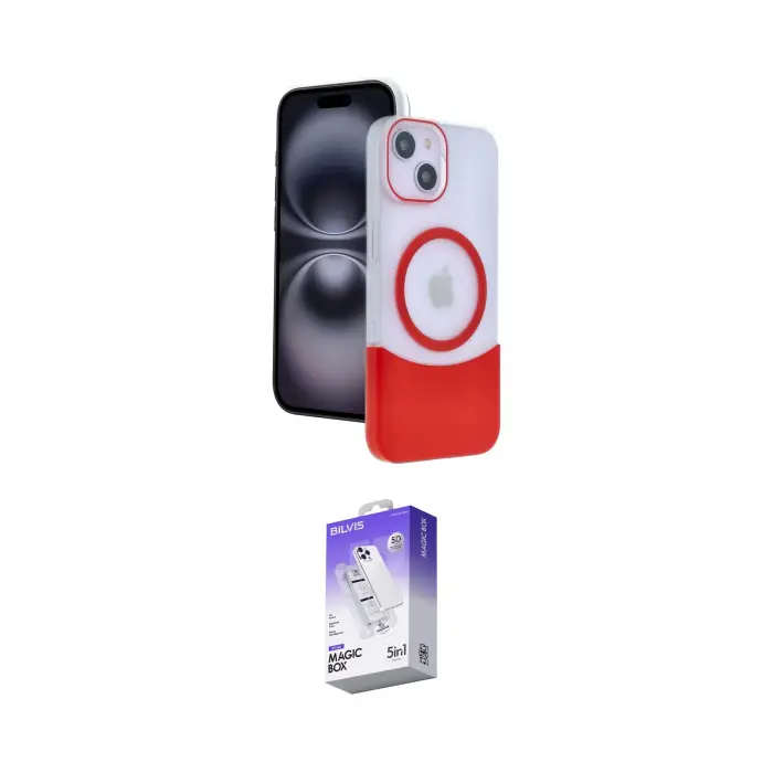 ieg™ iPhone 14 Kılıf Kozmos Form Özel Seri - Siyah Bilvis 5in1 3D Magic Cam Ekran Koruyucu