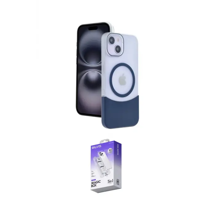 ieg™ iPhone 14 Kılıf Kozmos Form Özel Seri - Siyah Bilvis 5in1 3D Magic Cam Ekran Koruyucu