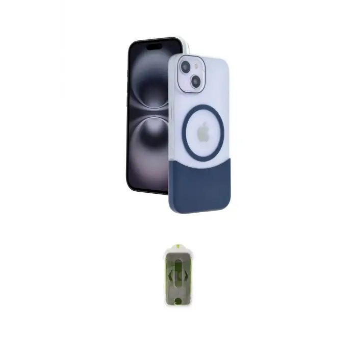 ieg™ iPhone 14 Kılıf Kozmos Form Özel Seri - Siyah Joko Magic 5D Hayalet Cam