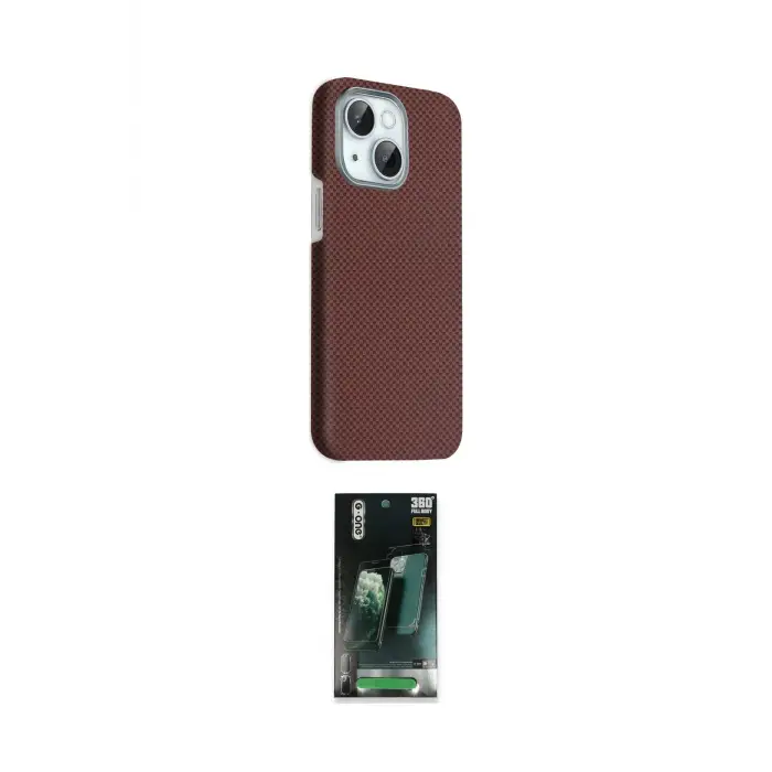 ieg™ iPhone 14 Kılıf Kozmos Klasik Prime - Şeffaf 360 Full Body Arka Koruyucu
