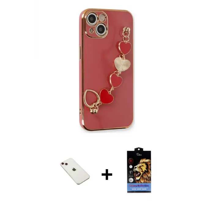 ieg™ iPhone 14 Kılıf Nova Işık Prime - Siyah Buffer Hayalet Cam Ekran Koruyucu + Diamond Kamera Lens - KI