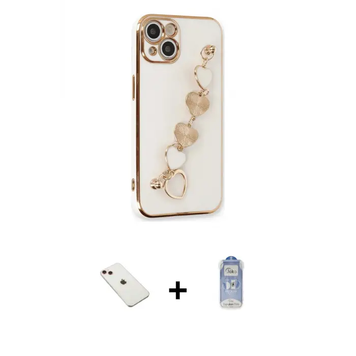 ieg™ iPhone 14 Kılıf Nova Işık Prime - Siyah Joko Magic 5D Cam + Diamond Kamera Lens - KI