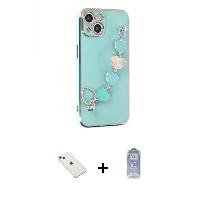 ieg™ iPhone 14 Kılıf Nova Işık Prime - Siyah Joko Magic 5D Cam + Diamond Kamera Lens - KI
