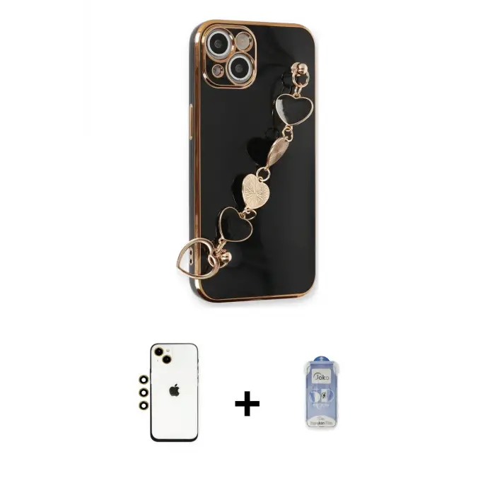 ieg™ iPhone 14 Kılıf Nova Işık Prime - Siyah Joko Magic 5D Cam + Shine Kamera Lens - GD