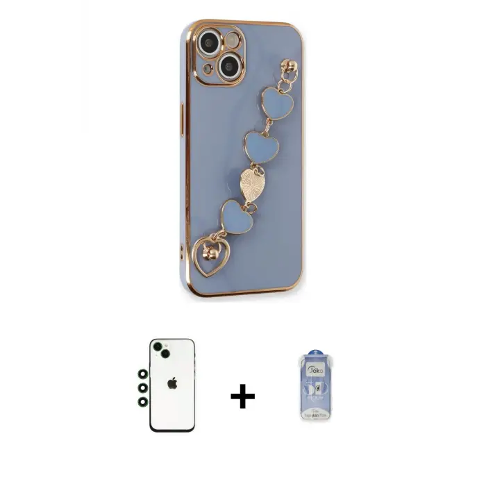 ieg™ iPhone 14 Kılıf Nova Işık Prime - Siyah Joko Magic 5D Cam + Shine Kamera Lens - YL