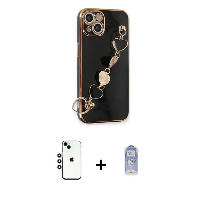 ieg™ iPhone 14 Kılıf Nova Işık Prime - Siyah Joko Magic 5D Cam + Shine Kamera Lens - YL