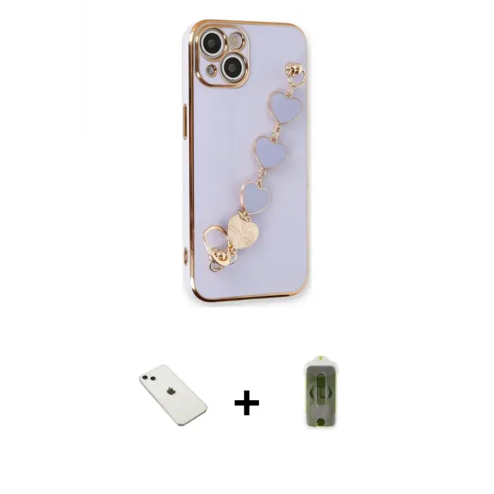 ieg™ iPhone 14 Kılıf Nova Işık Prime - Siyah Joko Magic 5D Hayalet Cam + Diamond Kamera Lens - SABE