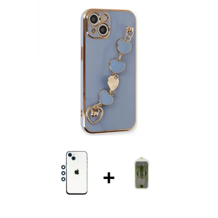 ieg™ iPhone 14 Kılıf Nova Işık Prime - Siyah Joko Magic 5D Hayalet Cam + Shine Kamera Lens - MI