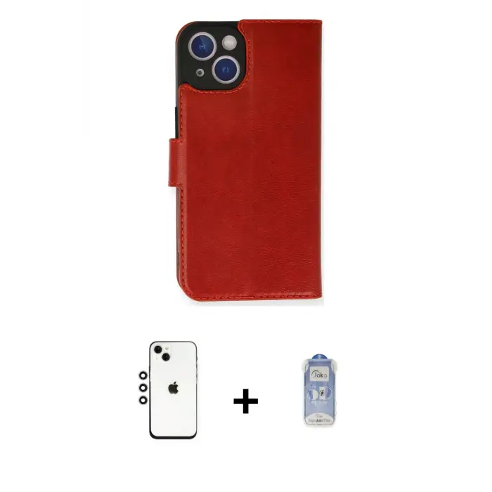 ieg™ iPhone 14 Kılıf Siluet Işık Serisi - Siyah Joko Magic 5D Cam + Shine Kamera Lens - GS