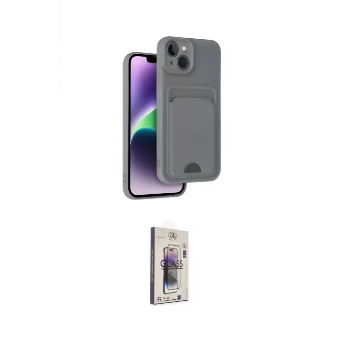 ieg™ iPhone 14 Kılıf Vadi Çizgi Prime - Siyah Bilvis 3D Cam Ekran Koruyucu