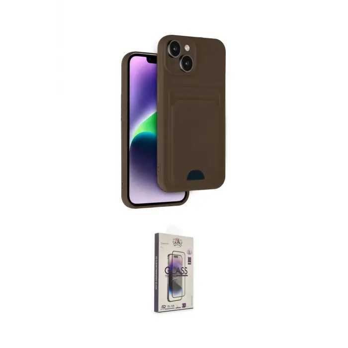 ieg™ iPhone 14 Kılıf Vadi Çizgi Prime - Siyah Bilvis 3D Cam Ekran Koruyucu
