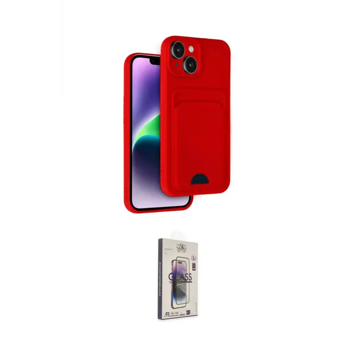 ieg™ iPhone 14 Kılıf Vadi Çizgi Prime - Siyah Bilvis 3D Cam Ekran Koruyucu