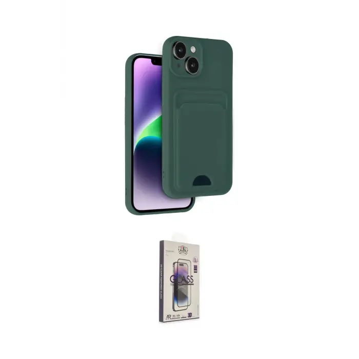 ieg™ iPhone 14 Kılıf Vadi Çizgi Prime - Siyah Bilvis 3D Cam Ekran Koruyucu
