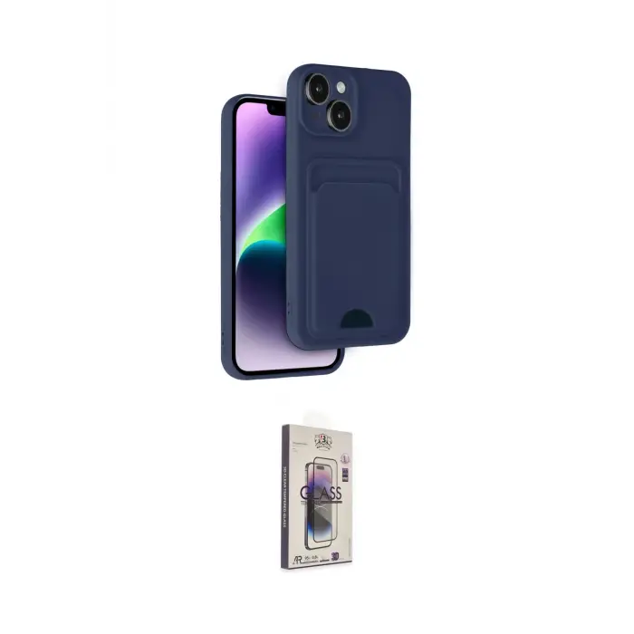 ieg™ iPhone 14 Kılıf Vadi Çizgi Prime - Siyah Bilvis 3D Cam Ekran Koruyucu