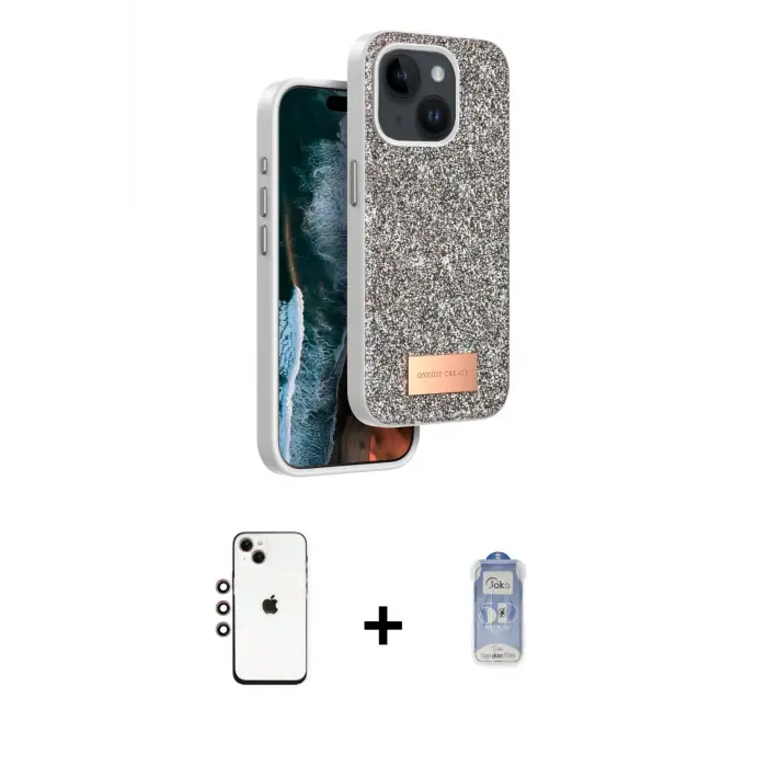 ieg™ iPhone 14 Kılıf Vadi Klasik Serisi - Siyah Joko Magic 5D Cam + Shine Kamera Lens - GI