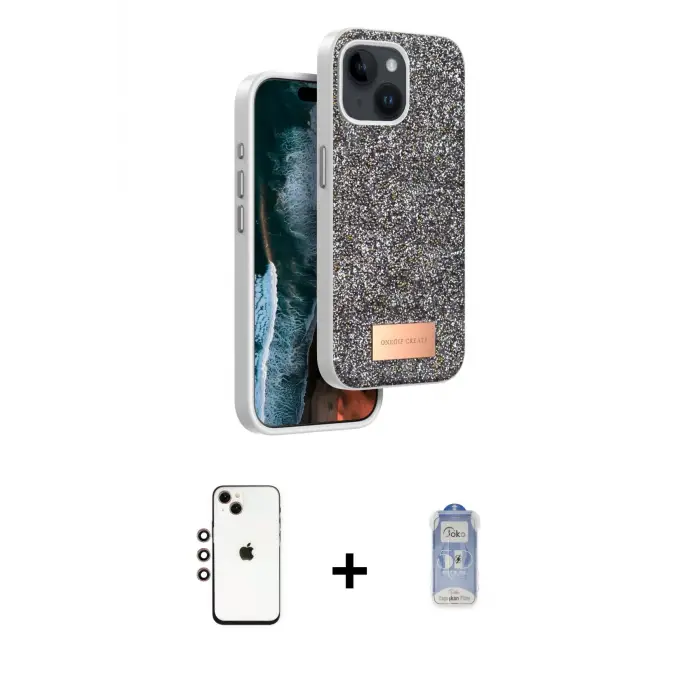 ieg™ iPhone 14 Kılıf Vadi Klasik Serisi - Siyah Joko Magic 5D Cam + Shine Kamera Lens - GI