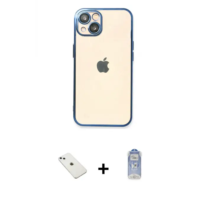 ieg™ iPhone 14 Kılıf Vadi Minimal - Siyah Joko Magic 5D Cam + Diamond Kamera Lens - SABE