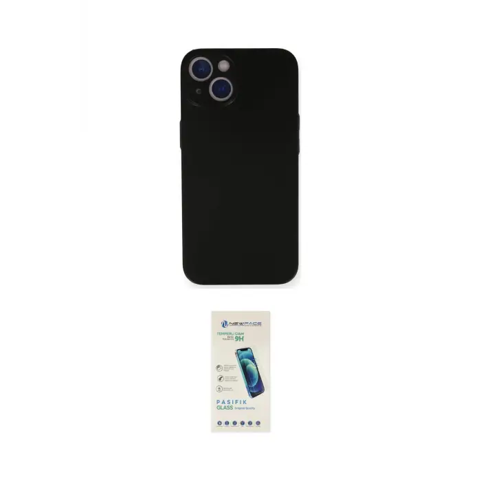 ieg™ iPhone 14 Kılıf Yadigar Yansıma Serisi - Şeffaf Pasifik Cam Ekran Koruyucu