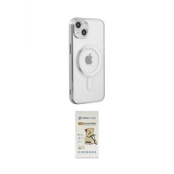ieg™ iPhone 14 Plus Kılıf Doruk Minimal - Siyah Mat Seramik Nano Ekran Koruyucu