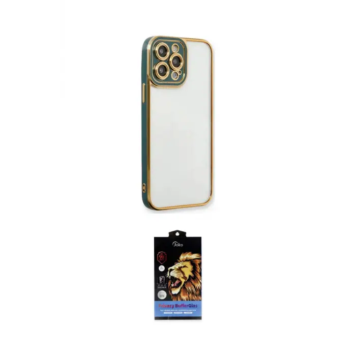 ieg™ iPhone 14 Pro Kılıf Çekirdek Klasik Serisi - Siyah Buffer Hayalet Cam Ekran Koruyucu