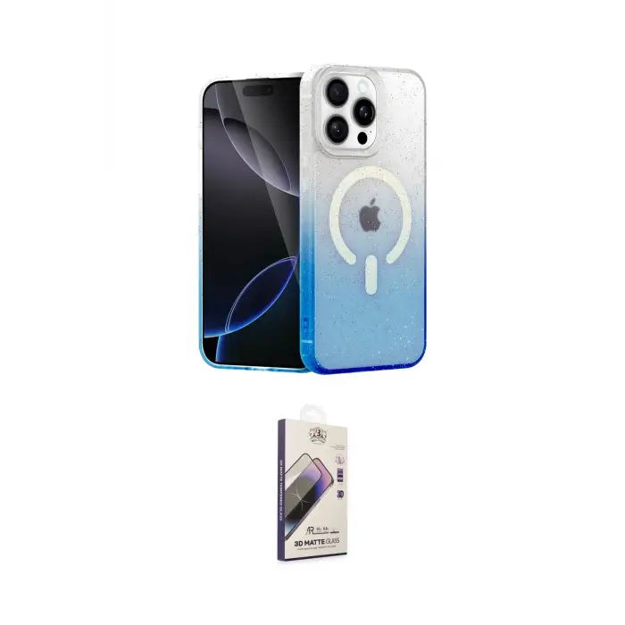 ieg™ iPhone 14 Pro Kılıf Eksen Minimal Özel Seri - Siyah Bilvis 3D Mat Cam Ekran Koruyucu