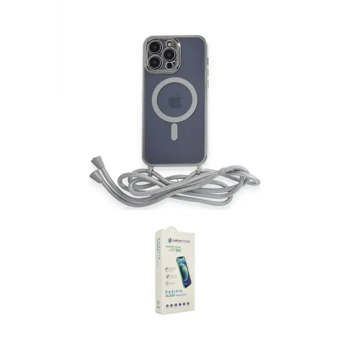 ieg™ iPhone 14 Pro Kılıf Eksen Özel Seri - Şeffaf Pasifik Cam Ekran Koruyucu
