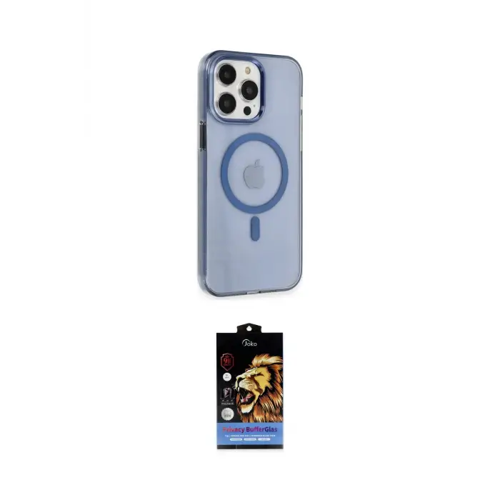 ieg™ iPhone 14 Pro Kılıf Kıvılcım Asil Özel Seri - Siyah Buffer Hayalet Cam Ekran Koruyucu