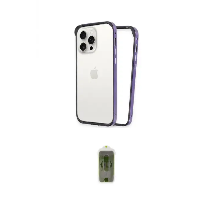 ieg™ iPhone 14 Pro Kılıf Pusula Asil Koleksiyonu - Siyah Joko Magic 5D Hayalet Cam