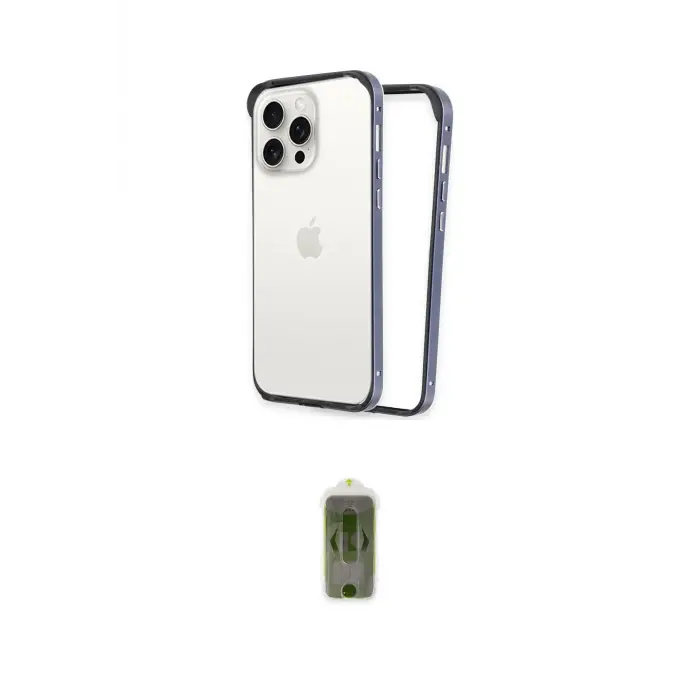 ieg™ iPhone 14 Pro Kılıf Pusula Asil Koleksiyonu - Siyah Joko Magic 5D Hayalet Cam
