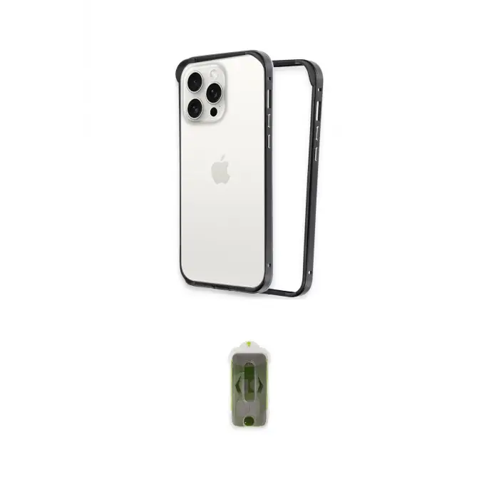 ieg™ iPhone 14 Pro Kılıf Pusula Asil Koleksiyonu - Siyah Joko Magic 5D Hayalet Cam