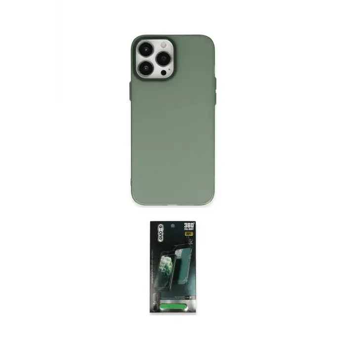 ieg™ iPhone 14 Pro Max Kılıf Ahenk Çizgi Prime - Şeffaf 360 Full Body Arka Koruyucu
