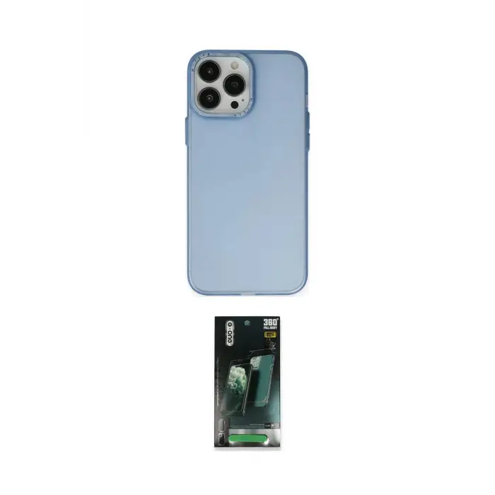 ieg™ iPhone 14 Pro Max Kılıf Ahenk Çizgi Prime - Şeffaf 360 Full Body Arka Koruyucu