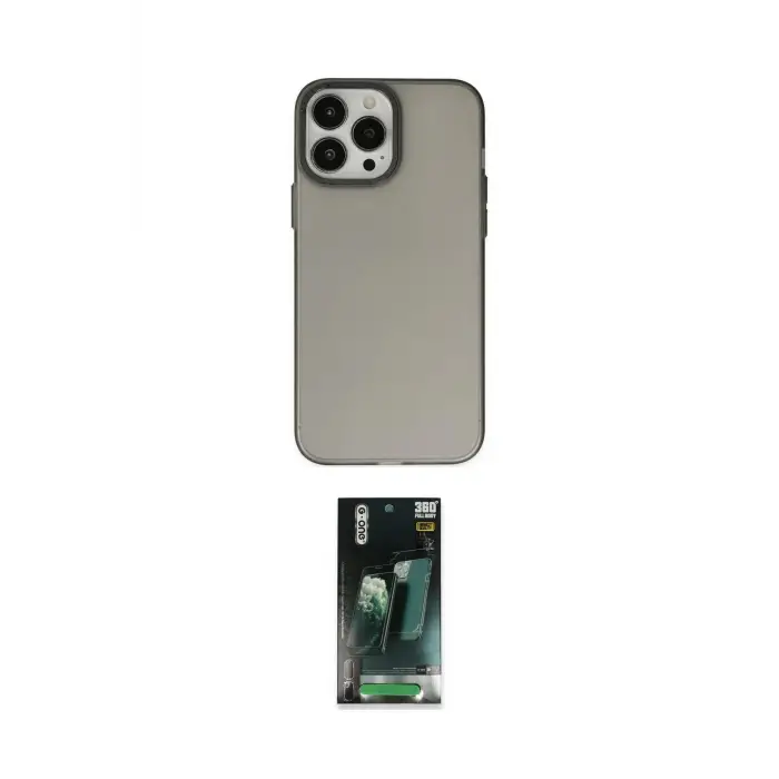 ieg™ iPhone 14 Pro Max Kılıf Ahenk Çizgi Prime - Şeffaf 360 Full Body Arka Koruyucu