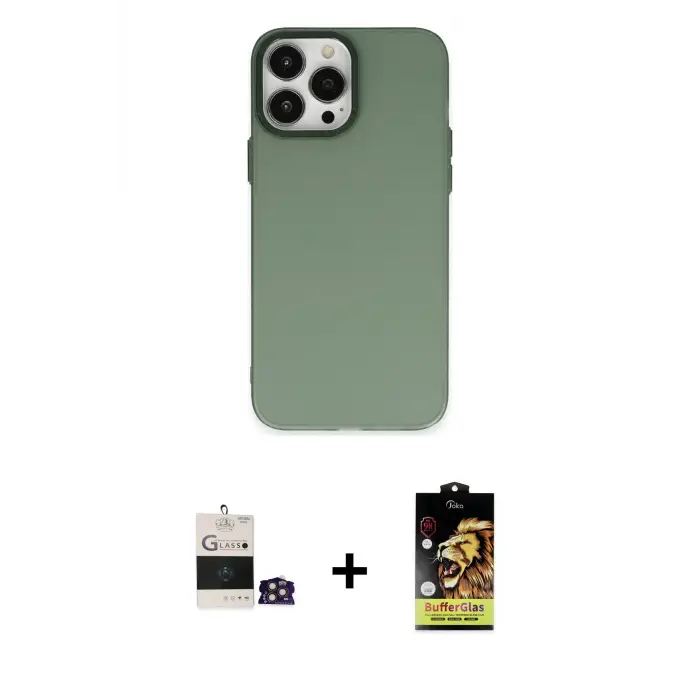 ieg™ iPhone 14 Pro Max Kılıf Ahenk Çizgi Prime - Siyah Buffer Cam Ekran Koruyucu + Bilvis Titan Kamera Lens - GD