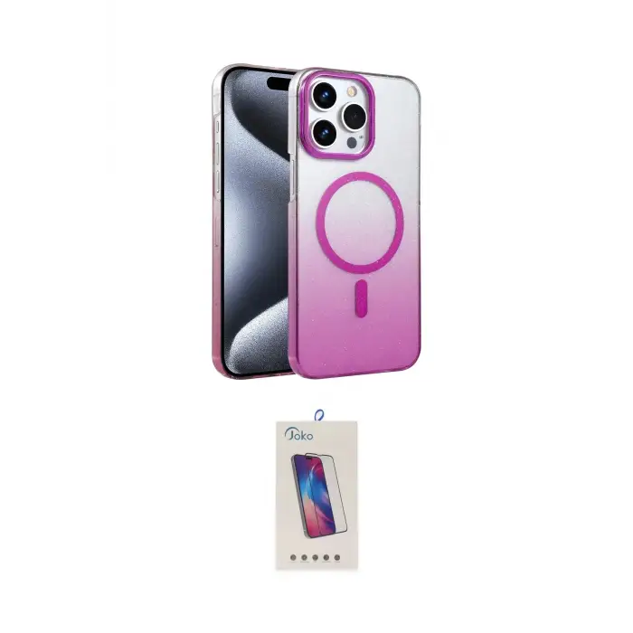 ieg™ iPhone 14 Pro Max Kılıf Ahenk Doku Özel Seri - Siyah Joko 5D Cam