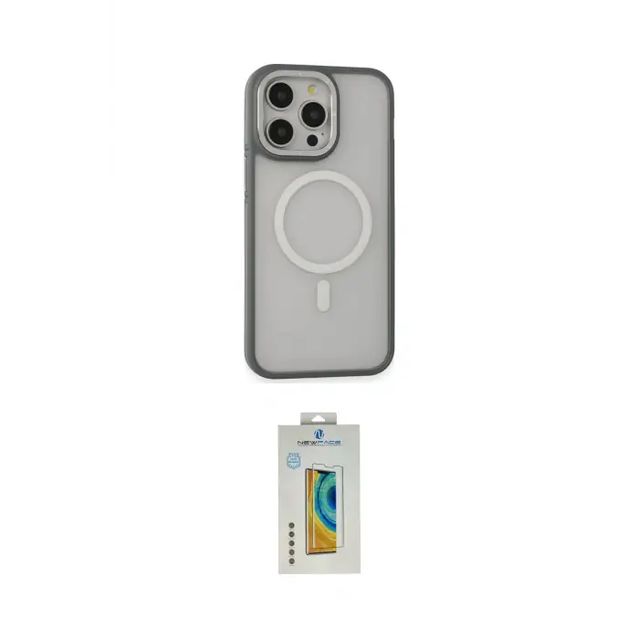 ieg™ iPhone 14 Pro Max Kılıf Ahenk Form Serisi - Siyah Polymer Nano Ekran Koruyucu