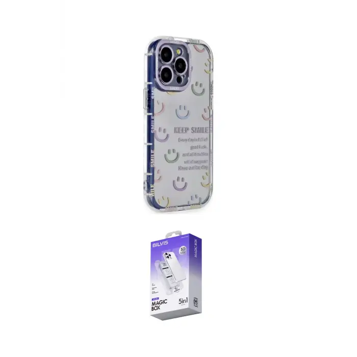 ieg™ iPhone 14 Pro Max Kılıf Ahenk Modern Serisi - Siyah Bilvis 5in1 3D Magic Cam Ekran Koruyucu