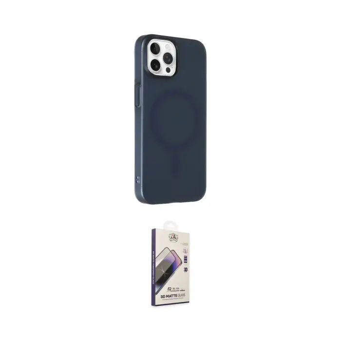 ieg™ iPhone 14 Pro Max Kılıf Çekirdek Modern Prime - Siyah Bilvis 3D Mat Cam Ekran Koruyucu